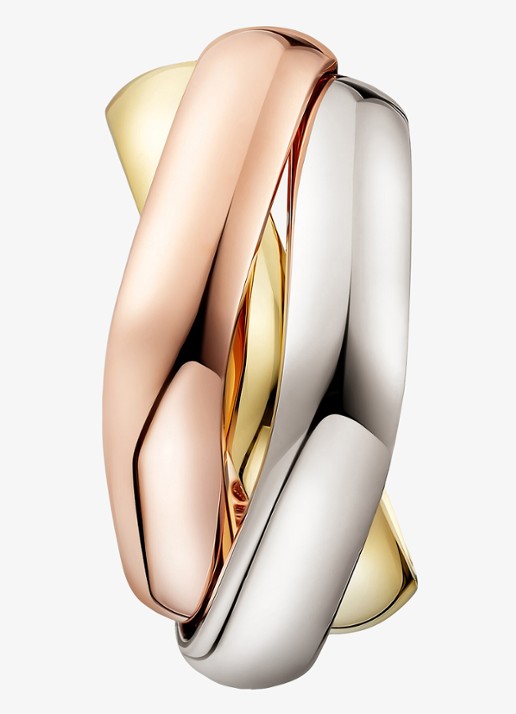Cartier Trinity oorringen van 18 karaat rosé-, wit-, en geelgoud CRB8301507 - detail 3 goud