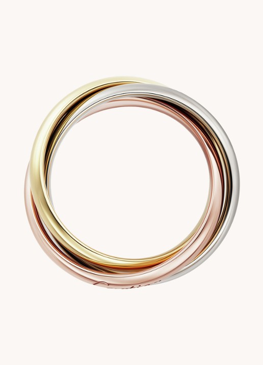 Cartier Trinity ring medium van 18 karaat rosé-, wit-, en geelgoud CRB4234200  - voorkant 2 multicolor