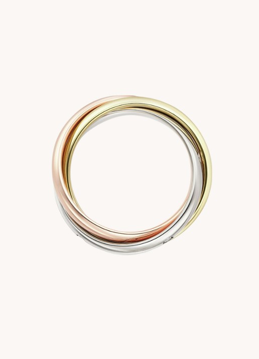 Cartier Trinity ring medium van 18 karaat rosé-, wit-, en geelgoud met diamant CRB4236400   - detail 4 multicolor