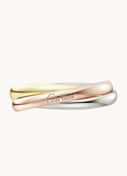 Cartier Trinity ring small van 18 karaat rosé-, wit-, en geelgoud    - detail 5 multicolor