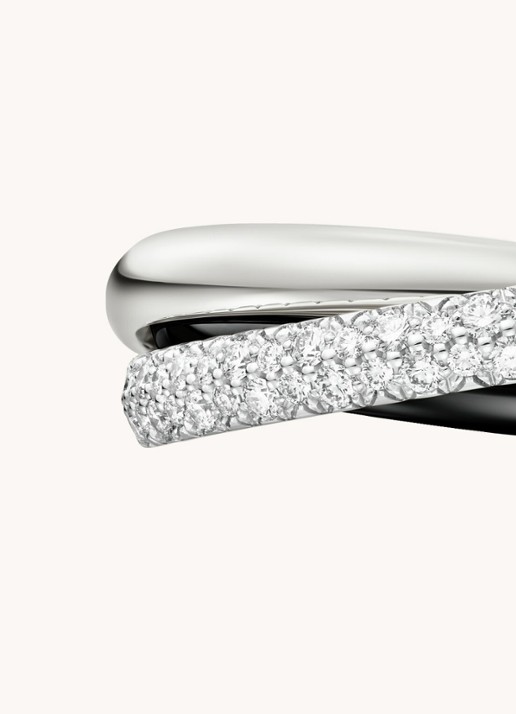 Cartier Trinity ring small van 18 karaat witgoud met diamant CRB4235400 - detail 3 witgoud
