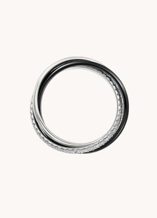 Cartier Trinity ring small van 18 karaat witgoud met diamant CRB4235400 - detail 4 witgoud