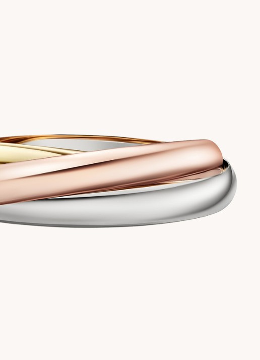 Cartier Trinity XL bangle van 18 karaat geel- rosé - en witgoud CRB6077919 - detail 3 goud