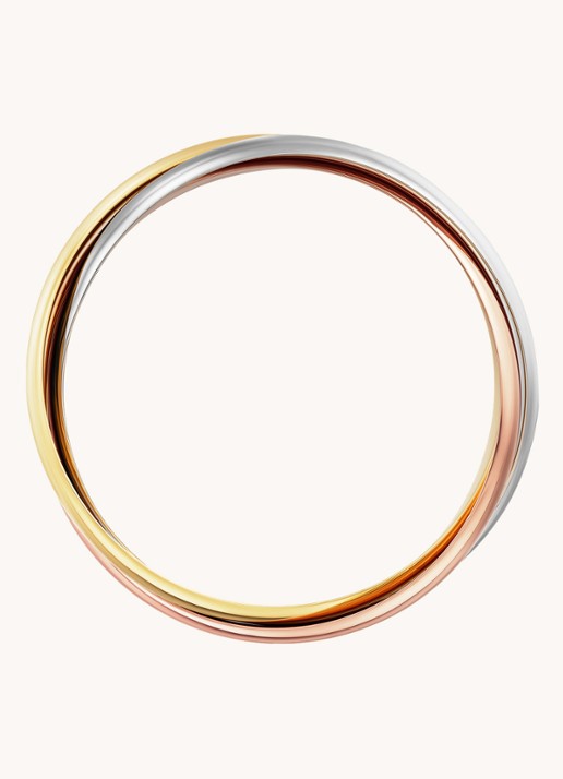Cartier Trinity XL bangle van 18 karaat geel- rosé - en witgoud CRB6077919 - detail 6 goud