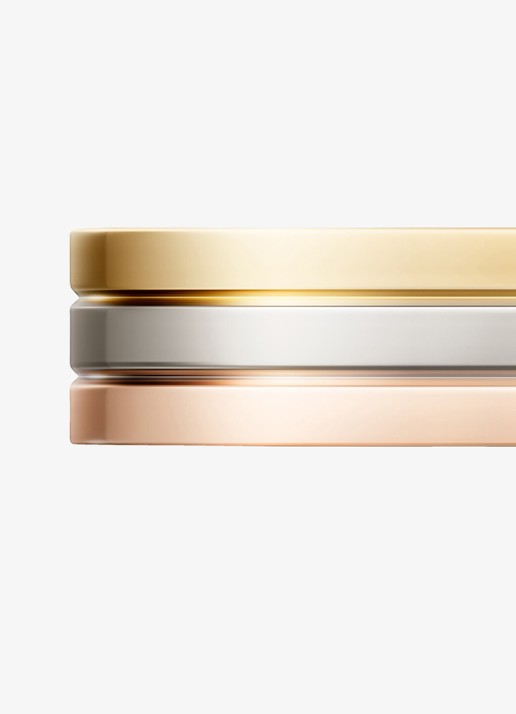 Cartier Vendome Louis Cartier trouwring van 18 karaat rosé-, wit-, en geelgoud CRB4052100 - detail goud