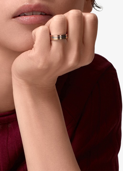 Cartier Vendome Louis Cartier trouwring van 18 karaat rosé-, wit-, en geelgoud CRB4052100 - voorkant 8 goud