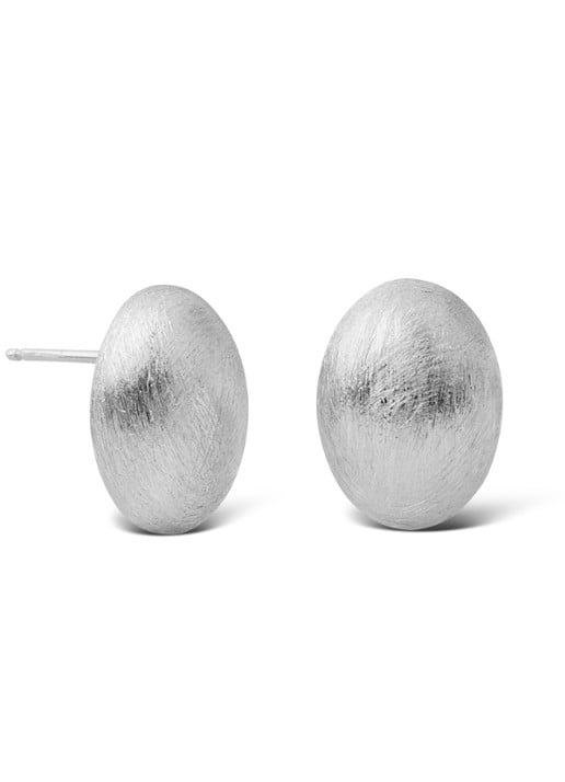 Casa Jewelry Bikkel S Satin oorstekers van zilver