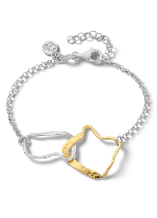 Casa Jewelry Bob Ross S Bicolor armband van zilver