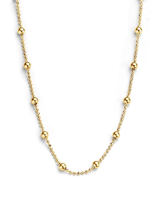 Casa Jewelry Combi Balls ketting verguld met hanger