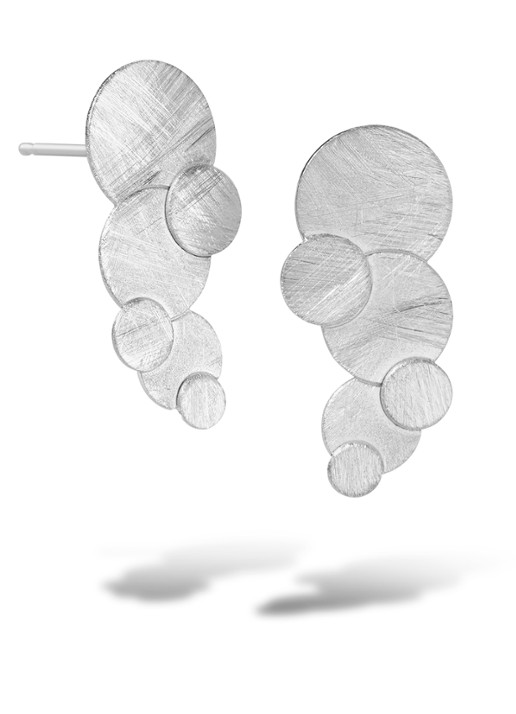 Casa Jewelry Luna Multiple oorstekers van zilver  - voorkant zilver