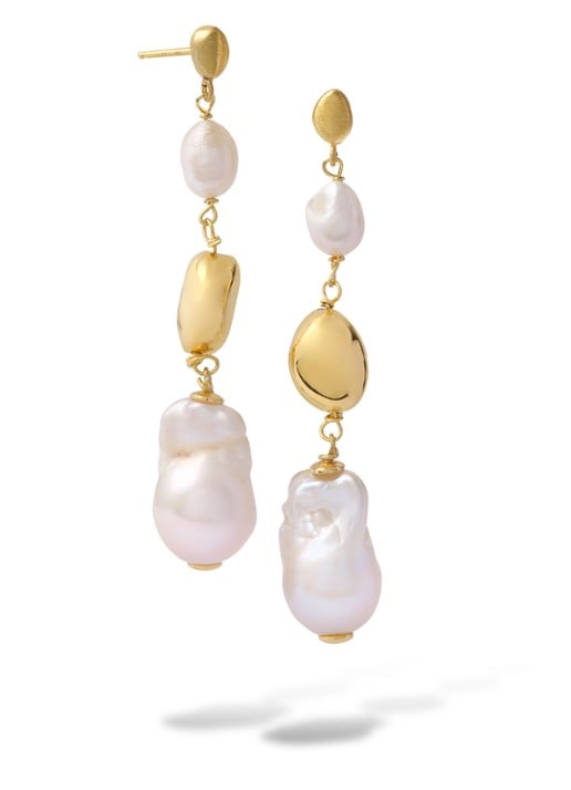 Casa Jewelry Nouveau oorstekers verguld