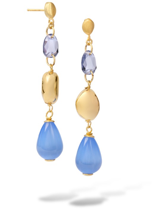 Casa Jewelry Nouveau oorstekers verguld