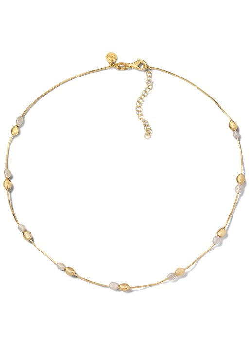 Casa Jewelry Pearly Pebbles Duo ketting verguld