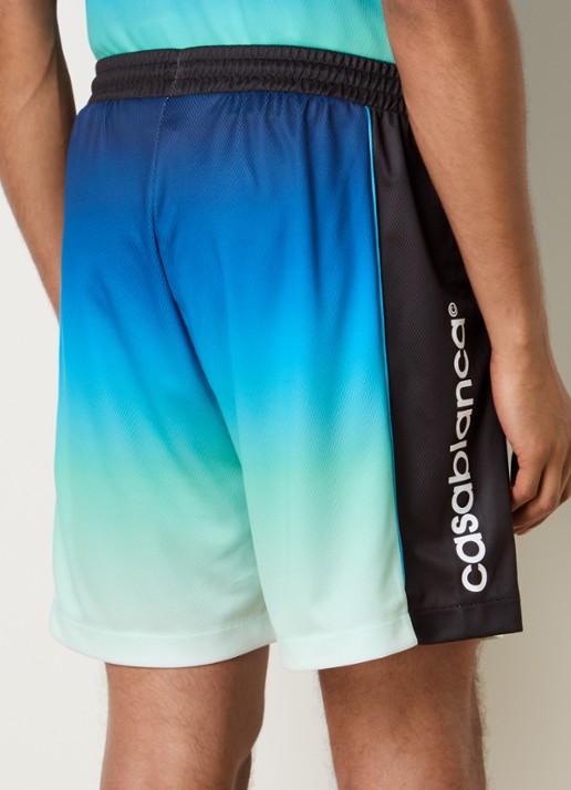 Casablanca Blue Gradient loose fit korte joggingbroek met print - achterkant 3 blauw