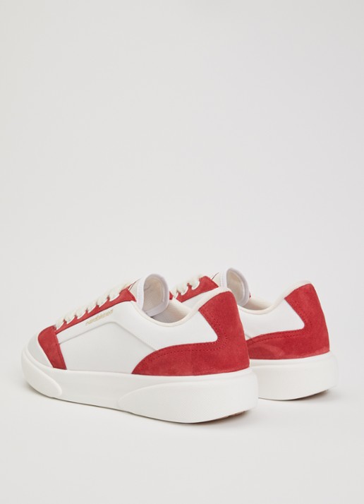 Casablanca Del Mar sneaker met details van suède - achterkant 2 wit