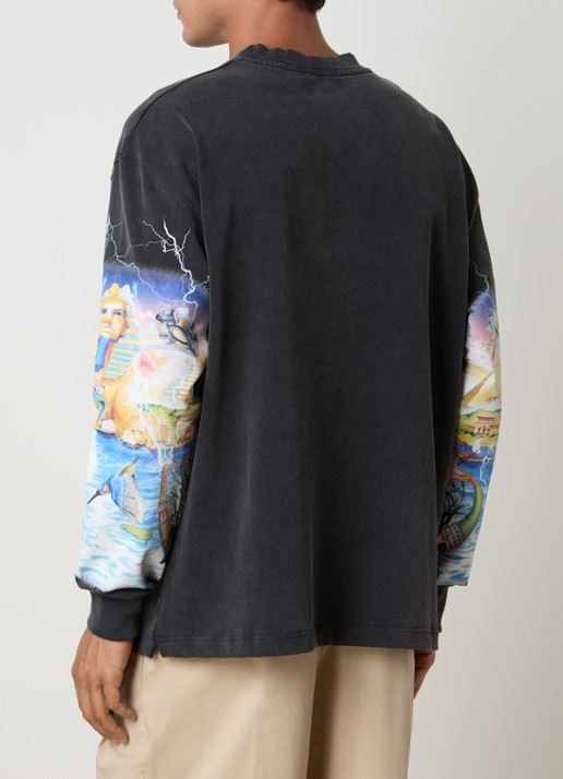 Casablanca Egypt As It Was longsleeve met logoprint - achterkant 5 zwart