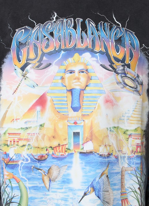 Casablanca Egypt As It Was longsleeve met logoprint - detail 4 zwart