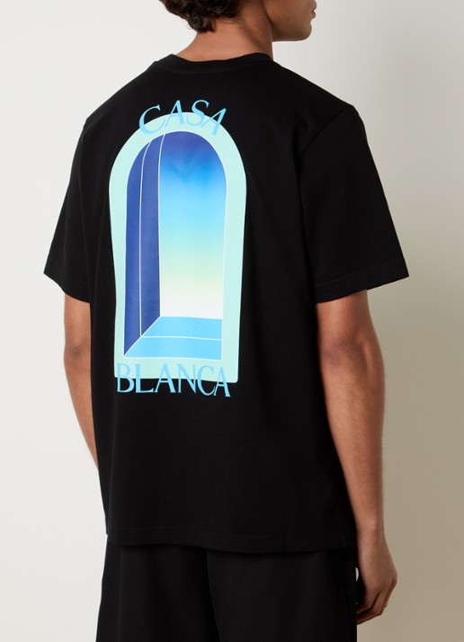Casablanca Gradient T-shirt met logo- en backprint