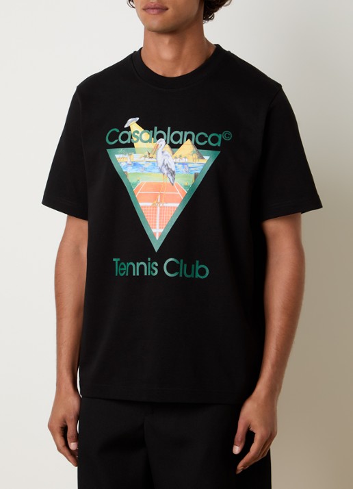 Casablanca Gradient T-shirt met logo- en backprint