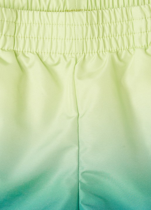 Casablanca Gradient zwemshorts met dip-dye dessin en logo - detail turquoise