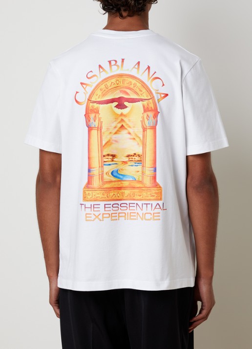Casablanca Hermons Mirage T-shirt met logo- en backprint