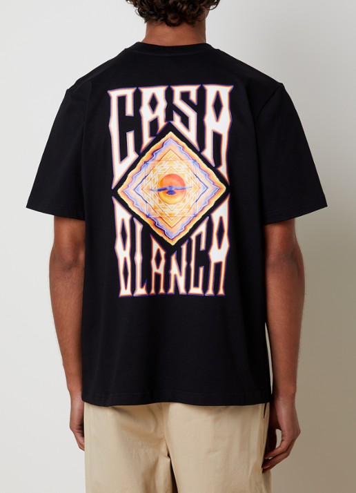 Casablanca Hermons Mirage T-shirt met logo- en backprint