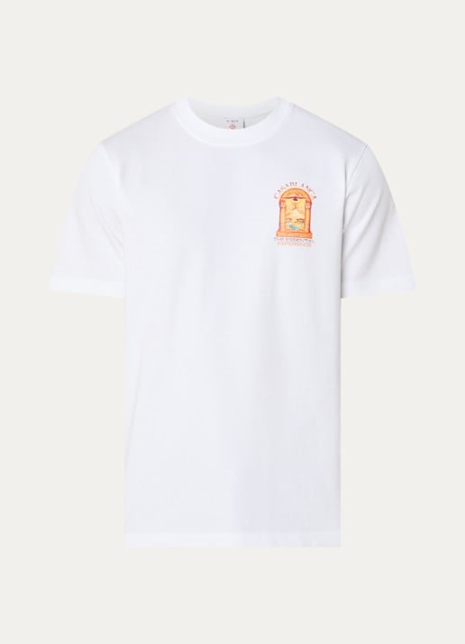 Casablanca Hermons Mirage T-shirt met logo- en backprint