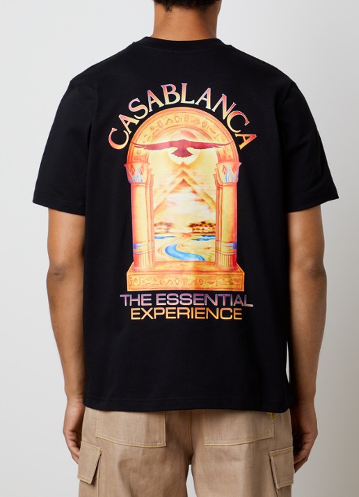 Casablanca Hermons T-shirt met logo- en backprint
