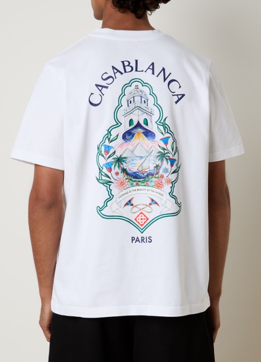 Casablanca Hotel T-shirt met logo- en backprint