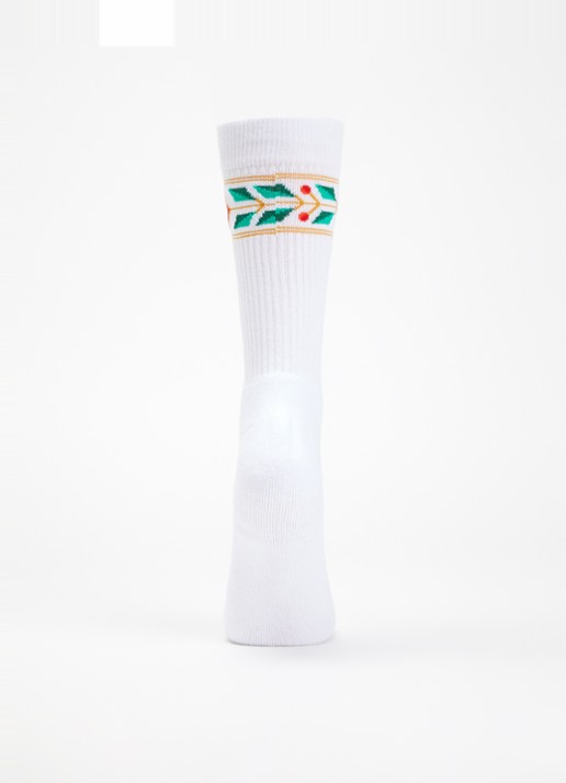 Casablanca Laurel sportsokken met logo - voorkant 4 wit