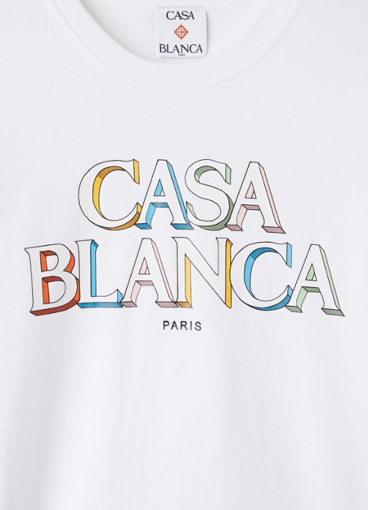 Casablanca Longsleeve met logoprint - detail wit