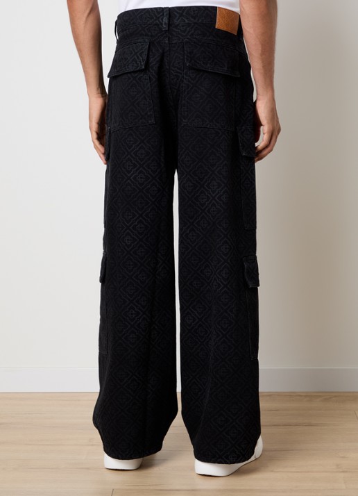 Casablanca Loose fit jeans met logoprint - achterkant 6 zwart