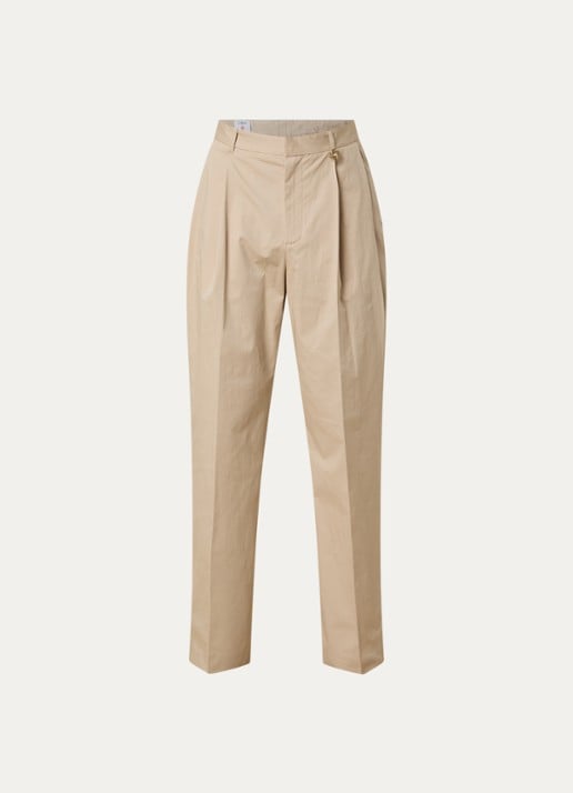 Casablanca Loose fit pantalon met steekzakken - voorkant beige