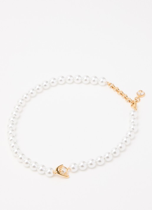 Casablanca Lotus parelketting verguld - detail 2 goud