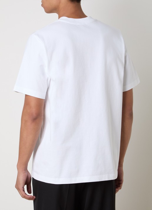 Casablanca Orchid Classic T-shirt met logoprint - achterkant 5 wit