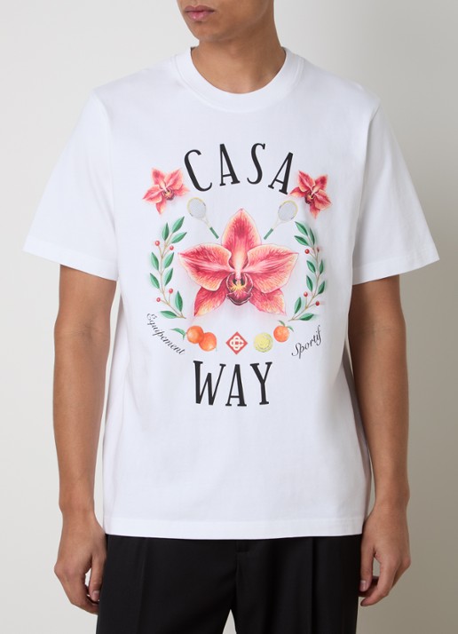 Casablanca Orchid Classic T-shirt met logoprint