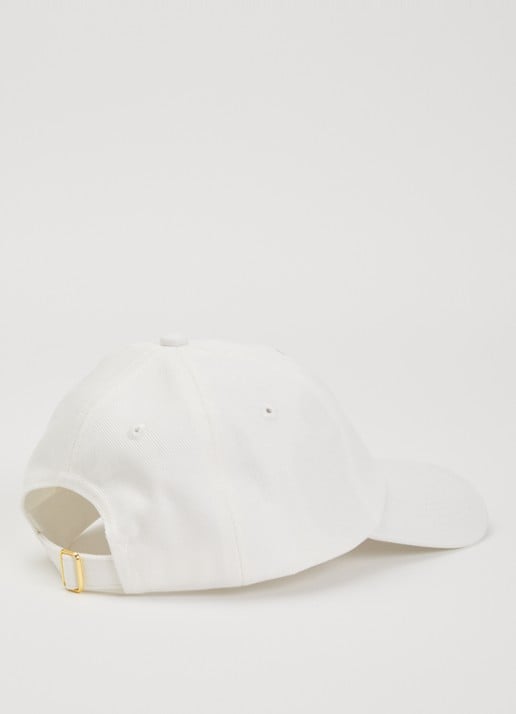 Casablanca Pet met logoborduring - detail 2 wit