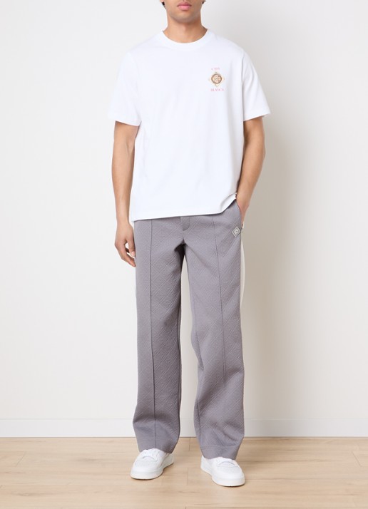 Casablanca Plafondorne T-shirt met logo- en backprint - voorkant 4 wit
