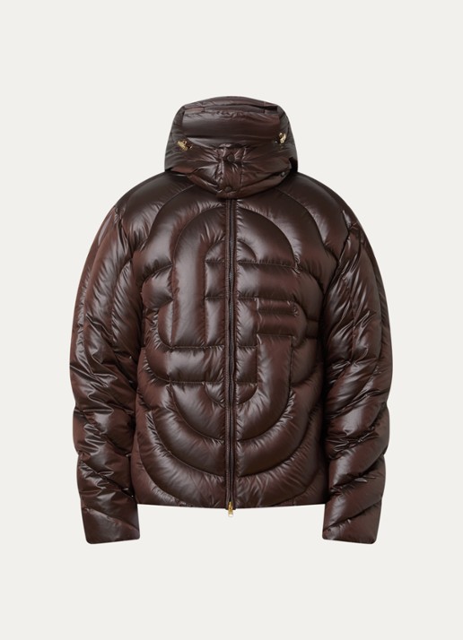 Casablanca Pufferjack met donsvulling en afneembare capuchon - voorkant 4 bruin