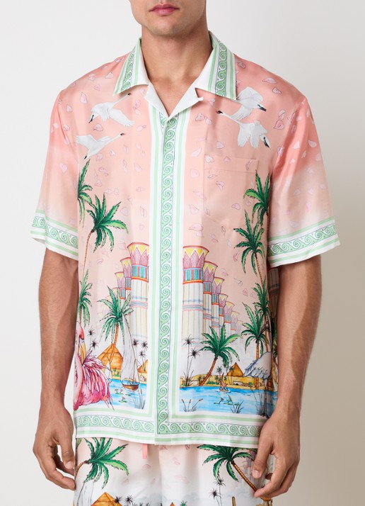 Casablanca Regular fit overhemd van zijde - achterkant 5 multicolor