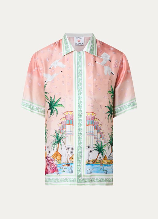 Casablanca Regular fit overhemd van zijde - voorkant multicolor