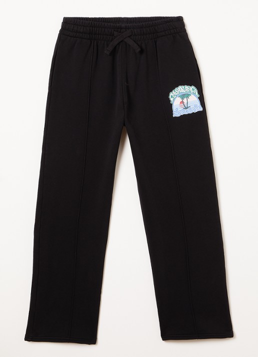 Casablanca Straight fit joggingbroek met logo - voorkant zwart