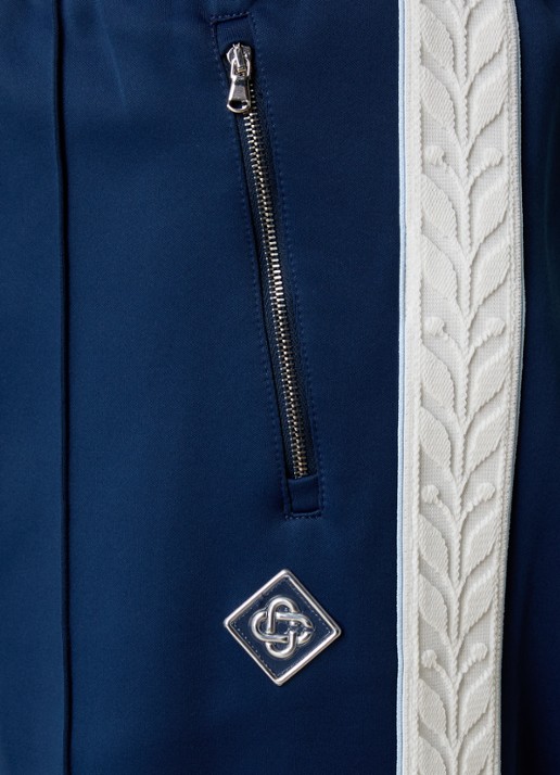 Casablanca Straight fit trackpants met logo en ritszakken - detail 5 donkerblauw