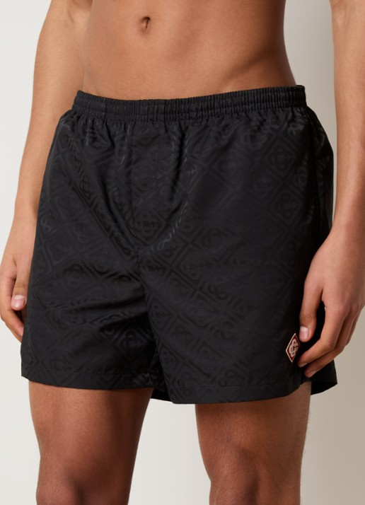 Casablanca Zwemshorts met steekzakken en logoprint - detail 2 zwart
