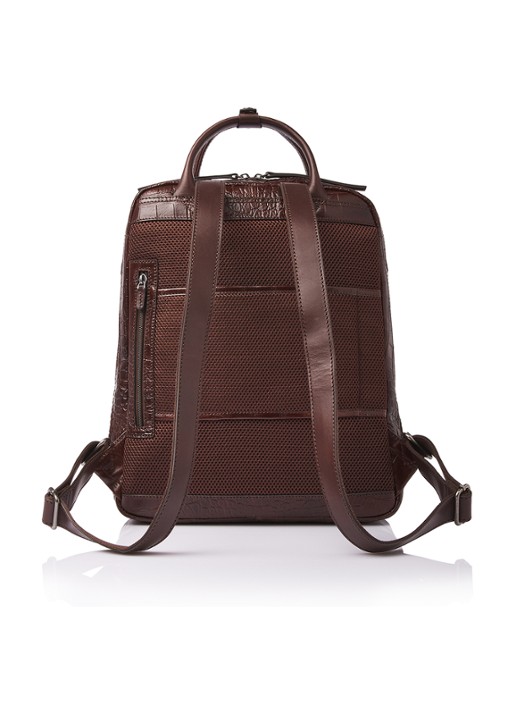 Castelijn & Beerens Emma rugzak met 15,6 inch laptopvak - achterkant donkerbruin