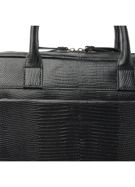 Castelijn & Beerens Ilse laptoptas met 15,6 inch laptopvak - detail 4 zwart