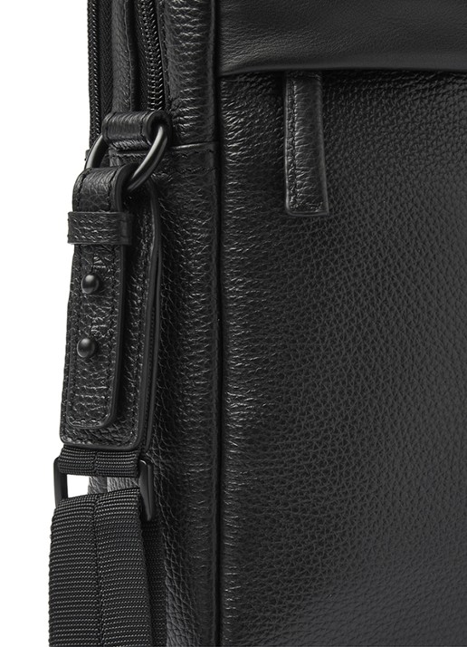 Castelijn & Beerens Moss laptoptas van leer met 17 inch laptopvak - detail 4 zwart