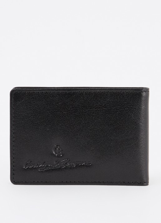 Castelijn & Beerens Pasjeshouder van leer met logo - voorkant 2 zwart