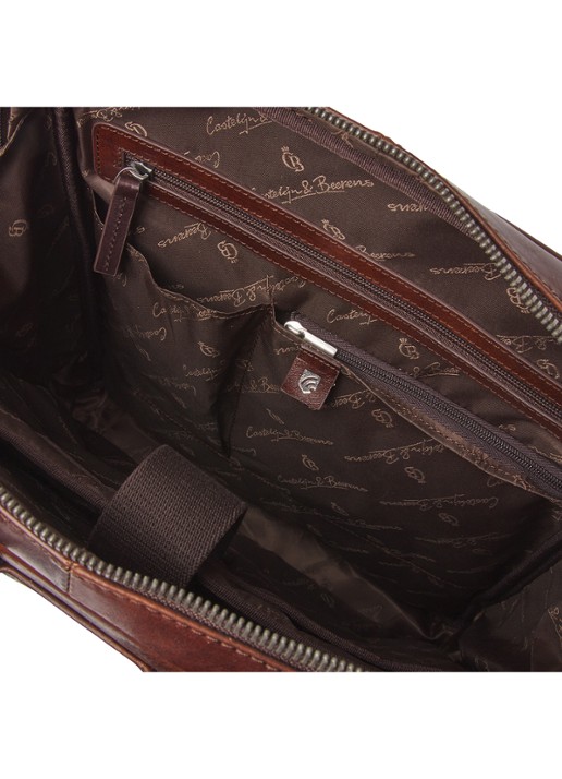 Castelijn & Beerens Rien rugzak van leer met 15,6 inch laptopvak - detail 6 cognac