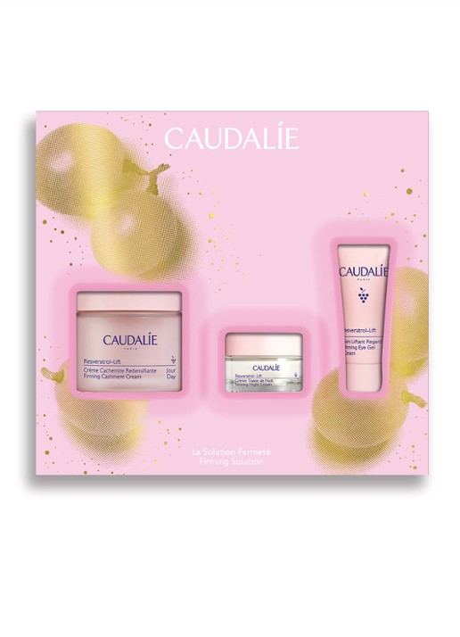 Caudalie Firming Solution - Limited Edtion verzorgingsset - voorkant roze